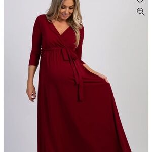 Pink Blush Maternity Drape Dress